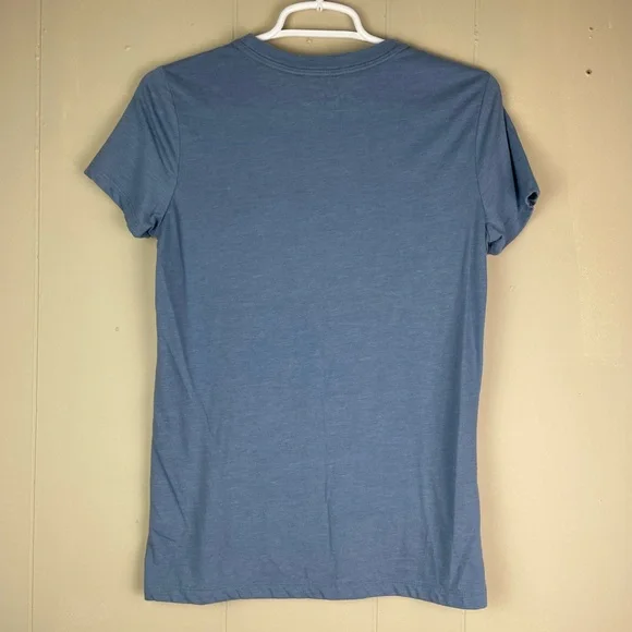 Aeropostale Blue Butterfly Graphic Classic Crew Juniors Size Large - Picture 5 of 5